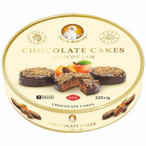 Пирожные шоколадные Santa Bakery с абрикосовым джемом, 225г