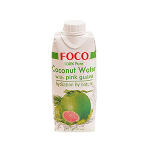 Вода кокосовая Foco с розовой гуавой