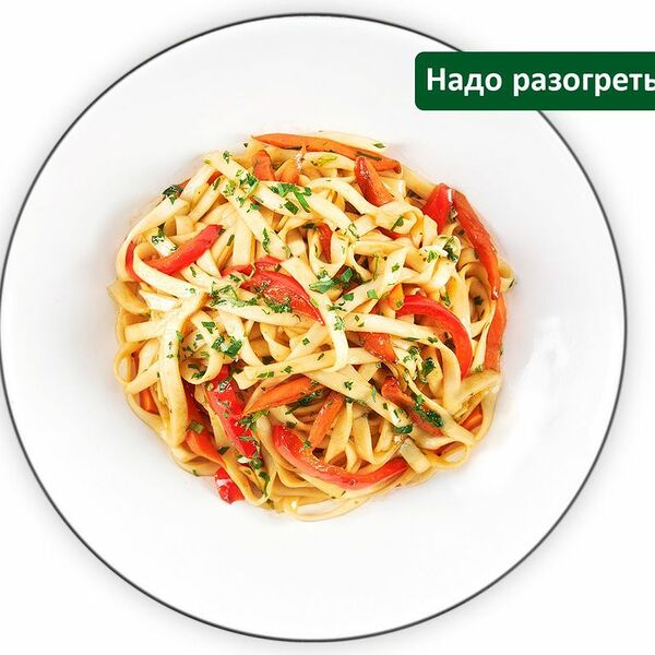 Лапша Удон с овощами и соусом терияки