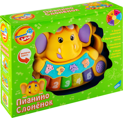 

Игрушка музыкальная MOMMY LOVE-ELECTRONIC Пианино Слоненок Арт. 855-28A