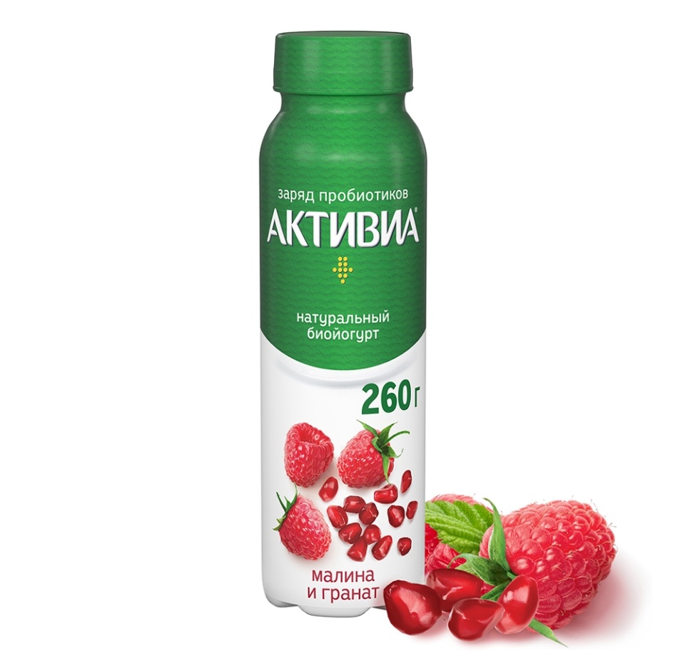 

Биойогурт питьевой Активиа Малина и гранат 2.1% 260 г
