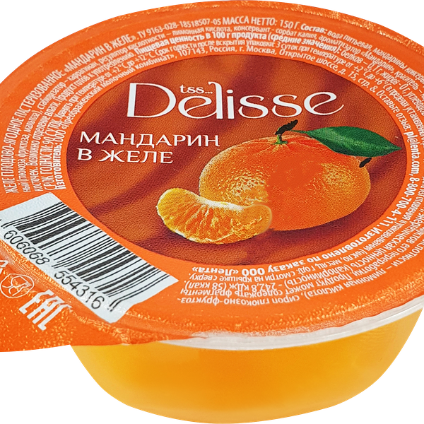 Желе плодово-ягодное DELISSE Мандарин в желе, 150г