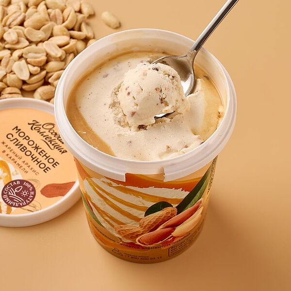 Мороженое жареный арахис в карамели (сникерс)