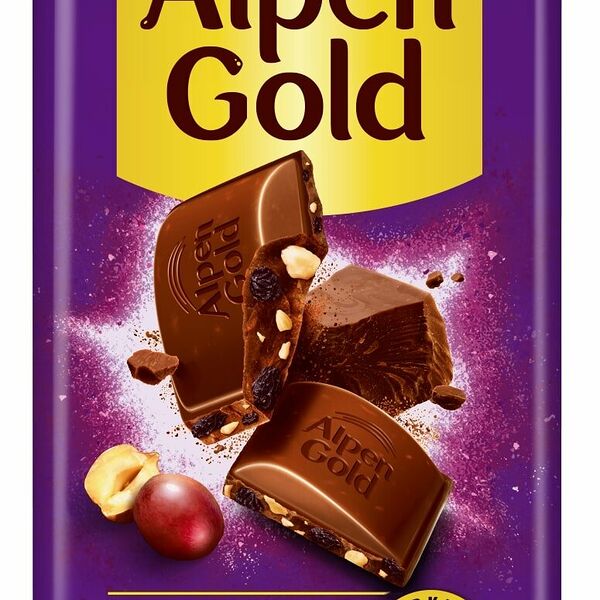 Шоколад Alpen Gold Фундук Изюм 85 г