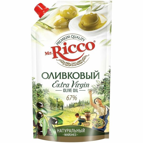 Майонез Mr. Ricco оливковый 67%, 400г