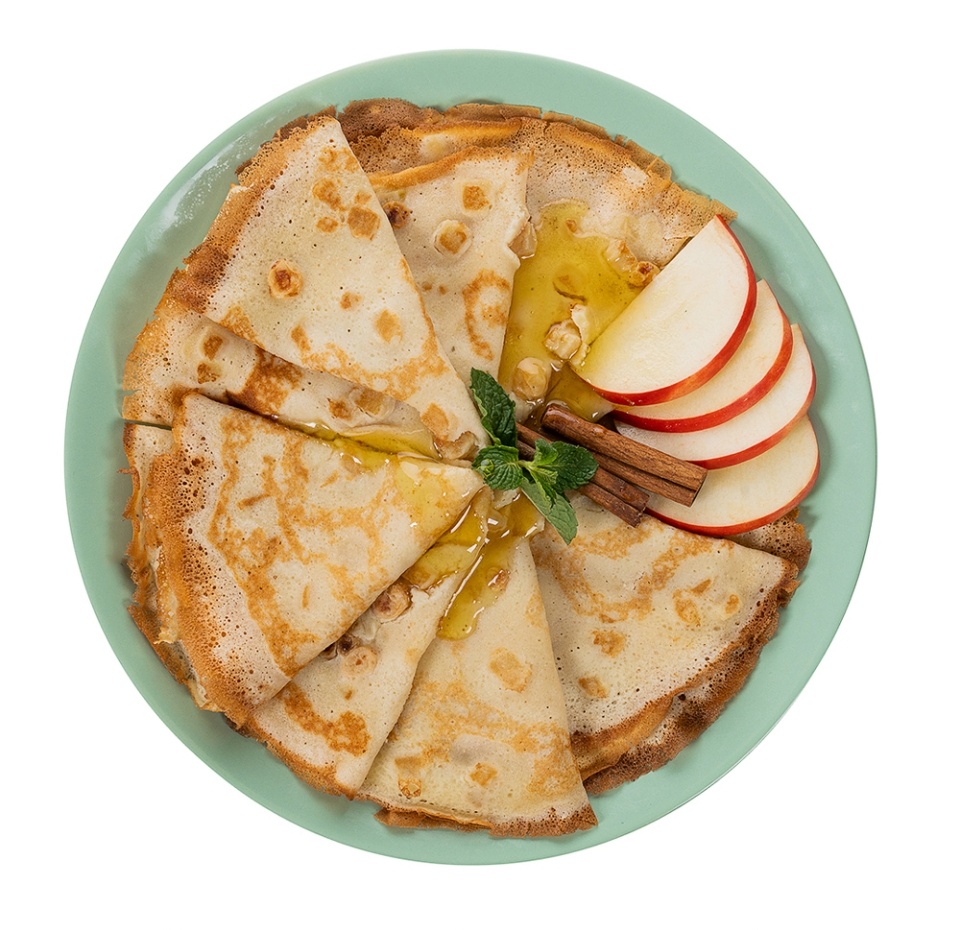 

Блинчики с припёком из яблок с корицей от бренд-шеф вес