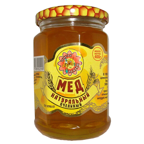Мед натуральный цветочный пчела Маня 400г