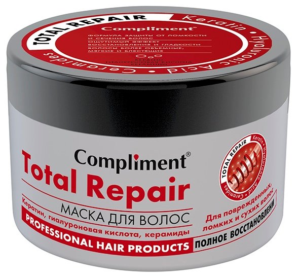 

Маска для волос Compliment Total Repair для поврежденных, ломких и сухих волос 500 мл