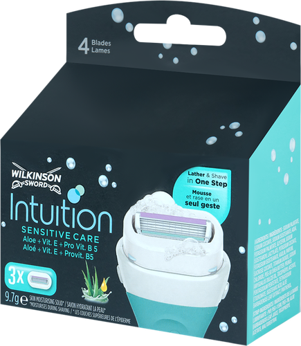 

Картриджи сменные Wilkinson Sword для бритвы женские Intuition Sensitive, 3 шт