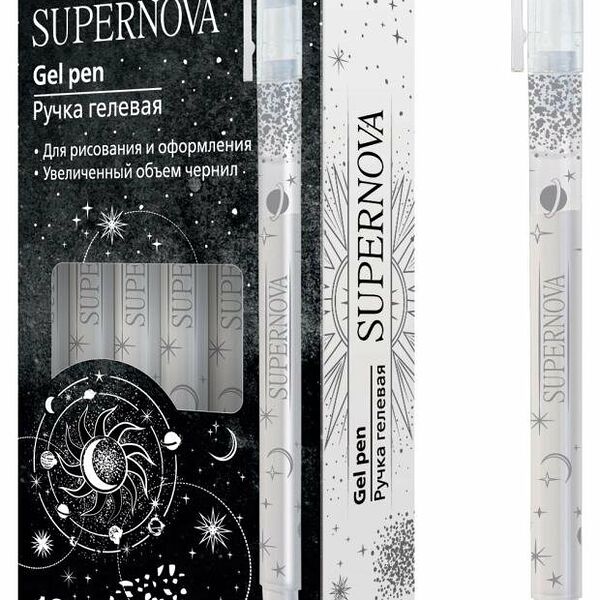 Ручка гелевая Hatber Серебро, 1 шт