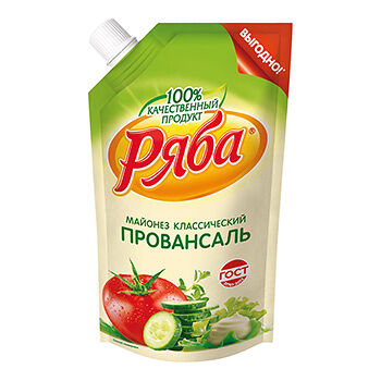 Майонез Ряба Провансаль 50.5% Россия,192 г