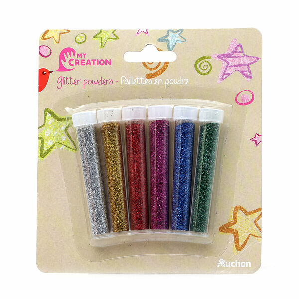 Блеск-пудра АШАН Красная птица, 6 цветов