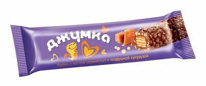 Батончик вафельный ДЖУМКА с мягкой карамелью и воздушной кукурузой