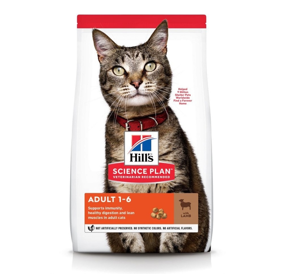 

Корм сухой с ягненком для взрослых кошек Hill's 1.5 кг, Чешская республика