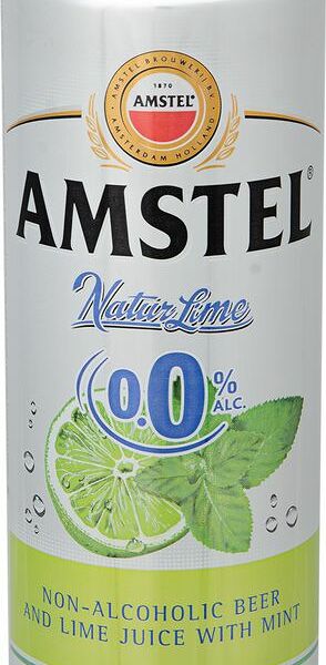 Пивной напиток безалкогольный Amstel лайм-мята, 430мл