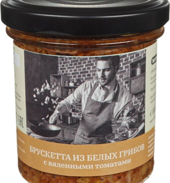 Брускетта Tomtom Из белых грибов с вялеными томатами 140г