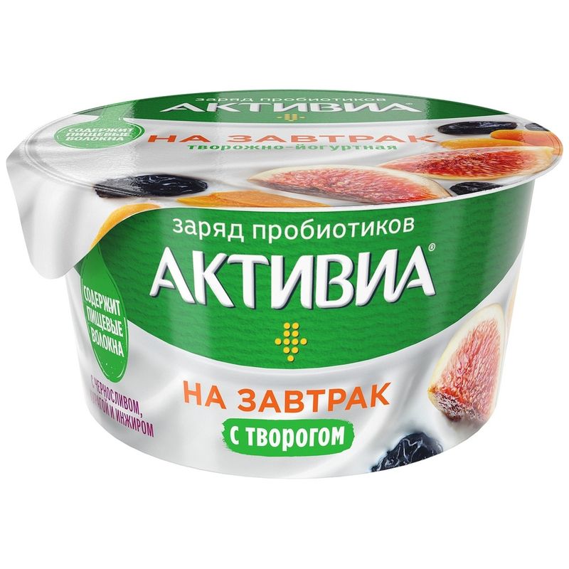 

Биопродукт творожно-йогуртный Активиа с пищевыми волокнами, черносливом, курагой и инжиром 3,5% 135 г