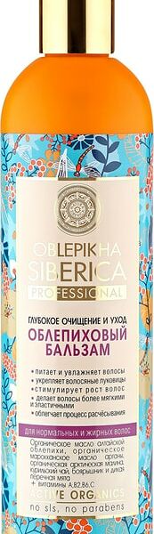 Бальзам для волос Natura Siberica Облепиховый Глубокое очищение и уход 400мл