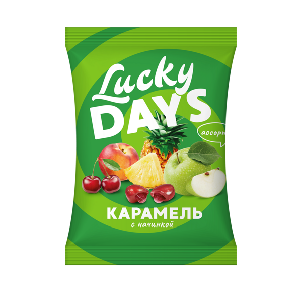 Карамель Lucky Days с фруктовой начинкой, 250 г
