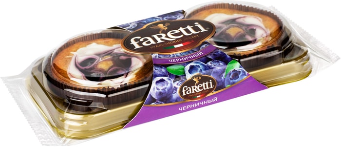 

Пирожное Faretti Черничное 130 г