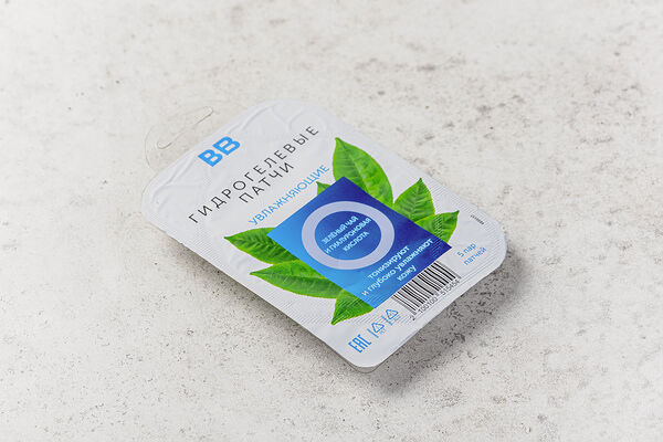 Патчи гидрогелевые Зеленый чай и гиалуроновая кислота 