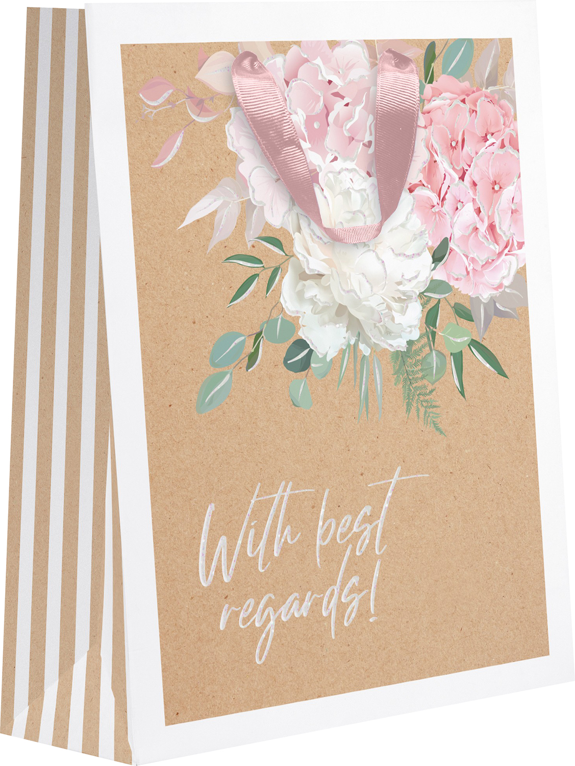 

Пакет подарочный Пакетико Крафт с блестками Кмт-1 23х18х10 см