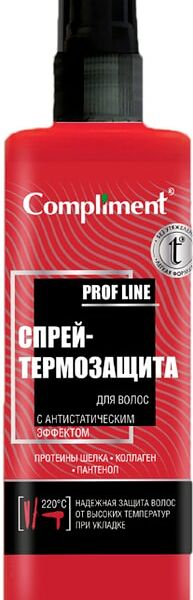Спрей-термозащита для волос Compliment с антистатическим эффектом 200мл