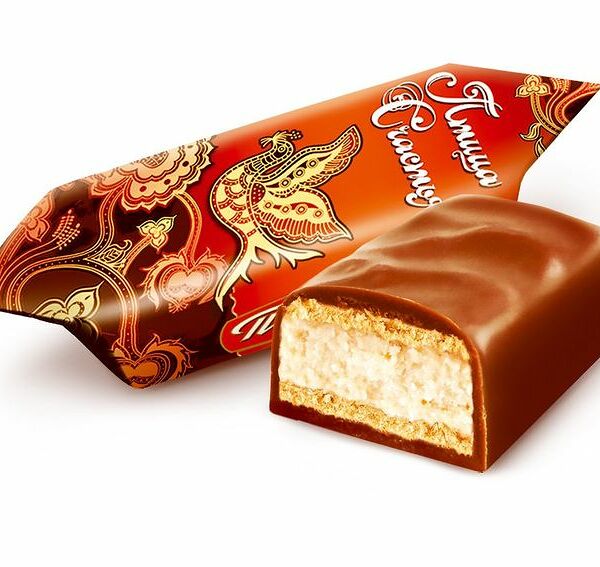 Конфеты Победа вкуса Птица счастья вафельные с миндалём в сливочном шоколаде