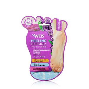 Отшелушивающие носочки для ног Weis Peeling foot mask с экстрактом лаванды 1 пара, 50 мл