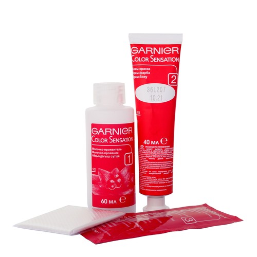

Крем-краска для волос Garnier Color Sensation Платиновые блонды Роскошь цвета 101 Платиновый блонд 110 мл