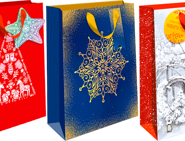 Пакет подарочный АРТ ДИЗАЙН Новый Год Премиум 18х22,3х10см