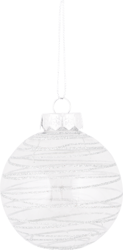 

Шар елочный HOMECLUB Спирали d=8см, пластик, цвет серебро