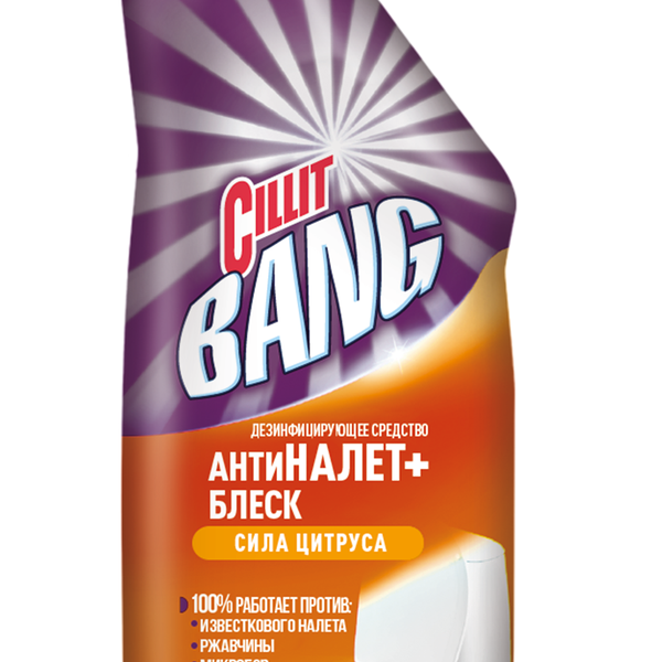 Средство дезинфицирующие для туалета Cillit Bang АнтиНалет+Блеск Сила Цитруса 750 мл