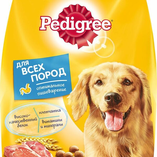 Корм для собак Pedigree для здоровья кожи и шерсти с говядиной