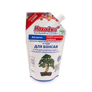 Эко удобрение для комнатных цветов Находка из торфа на основе гуминовых кислот Концентрат на 250 литров. для бонсай 250 г, Россия