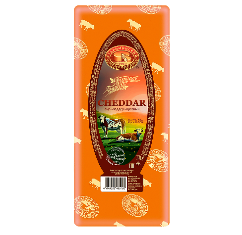 Сыр Староминский сыродел Premium Чеддер красный 50% вес
