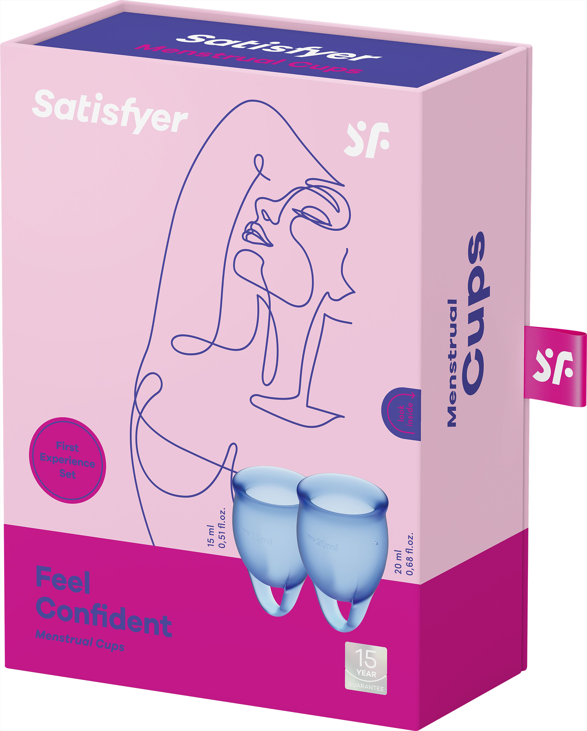 

Менструальные чаши SATISFYER Feel confident голубой, 2шт
