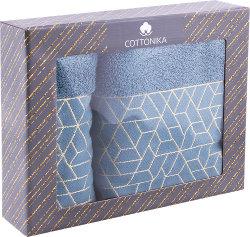 

Набор махровых полотенец Cottonika Пьемонт 50х70см и 70х120см, в ассортименте