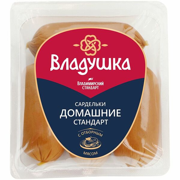 Сардельки Владушка Домашние Стандарт вареные 320г