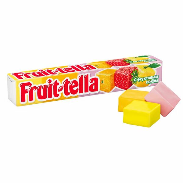 Конфеты Fruittella желейные ассорти клубника-апельсин-лимон, 41г