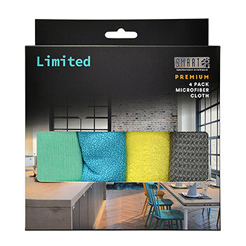 Салфетки Limited для уборки серии Premium, Smart Microfiber System, 4 шт., Швеция