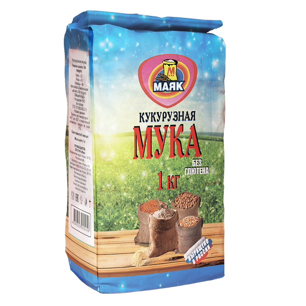 Мука кукурузная Маяк без глютена 1кг