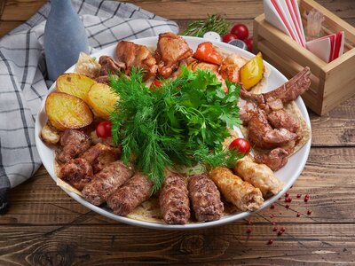 Ассорти шашлыков из свинины