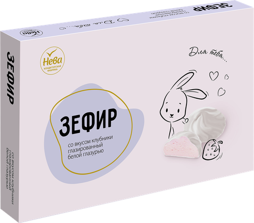 

Зефир Нева Для тебя клубника в белой глазури 260 г