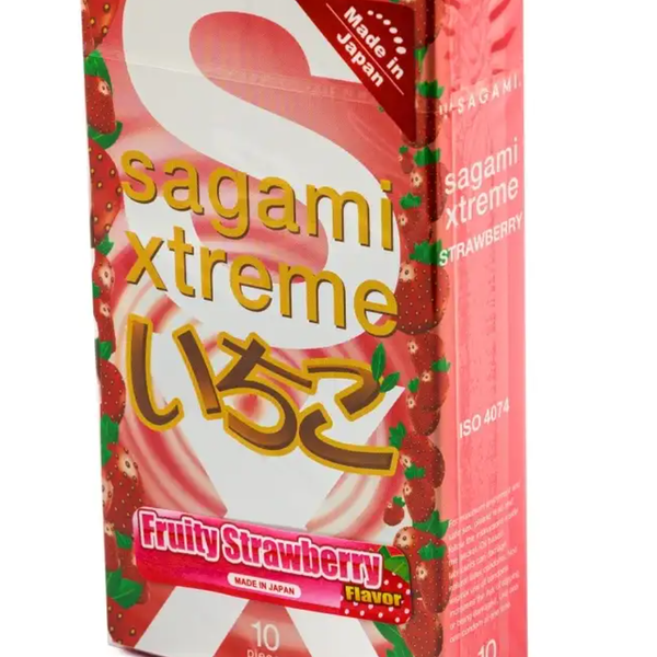 Презервативы ультратонкие Sagami Xtreme Клубника 10 шт