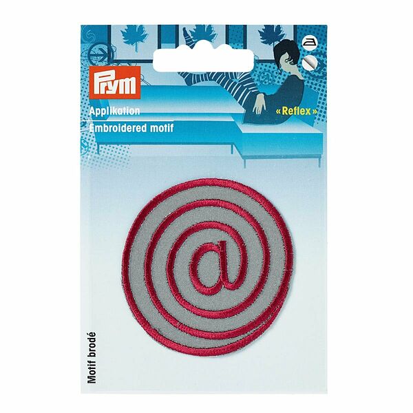 925505 Термоаппликация светоотражающая, самоклеящаяся при помощи утюга Знак '@' Prym