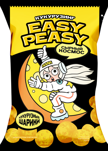 

Шарики кукурузные Easy Peasy Сырный космос 50 г