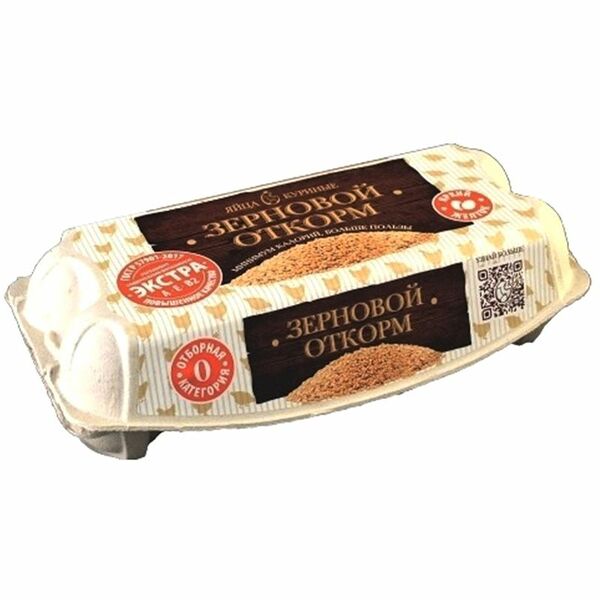 Яйцо куриное Золото Сеймы Зерновой откорм Экстра пищевое столовое СО, 10шт