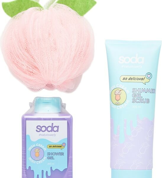 Набор Soda Me-time Irish Cream Гель для душа + Гель скраб + Мочалка