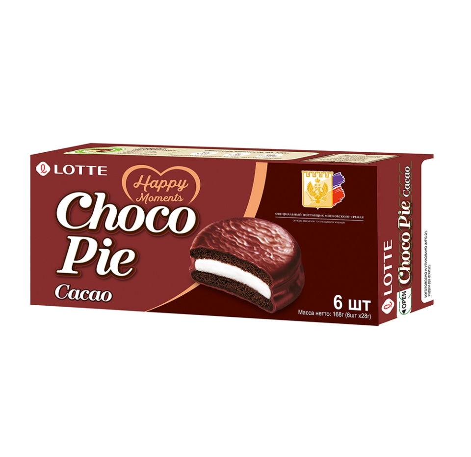 

Печенье Choco Pie Cacao в глазури, 168г